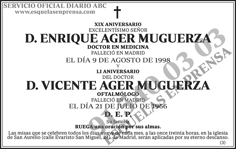 Enrique y Vicente Ager Muguerza